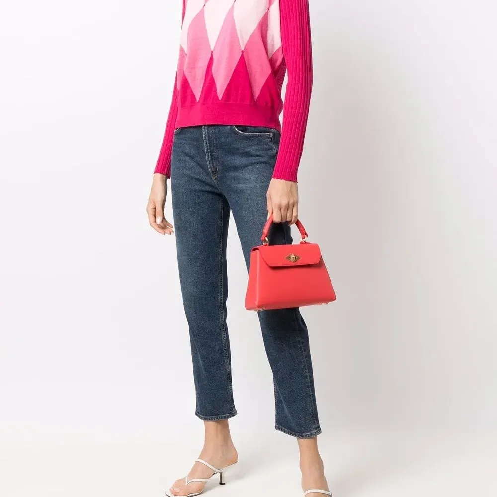 Джемпер вязки интарсия с узором аргайл