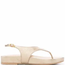 Сандалии с эффектом металлик