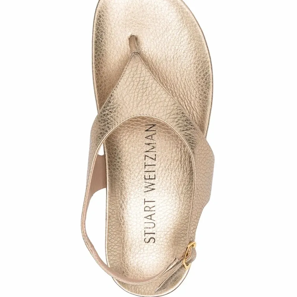 Сандалии с эффектом металлик