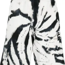 Шорты из органического хлопка с принтом тай-дай