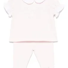 Комплект из топа и брюк с аппликацией