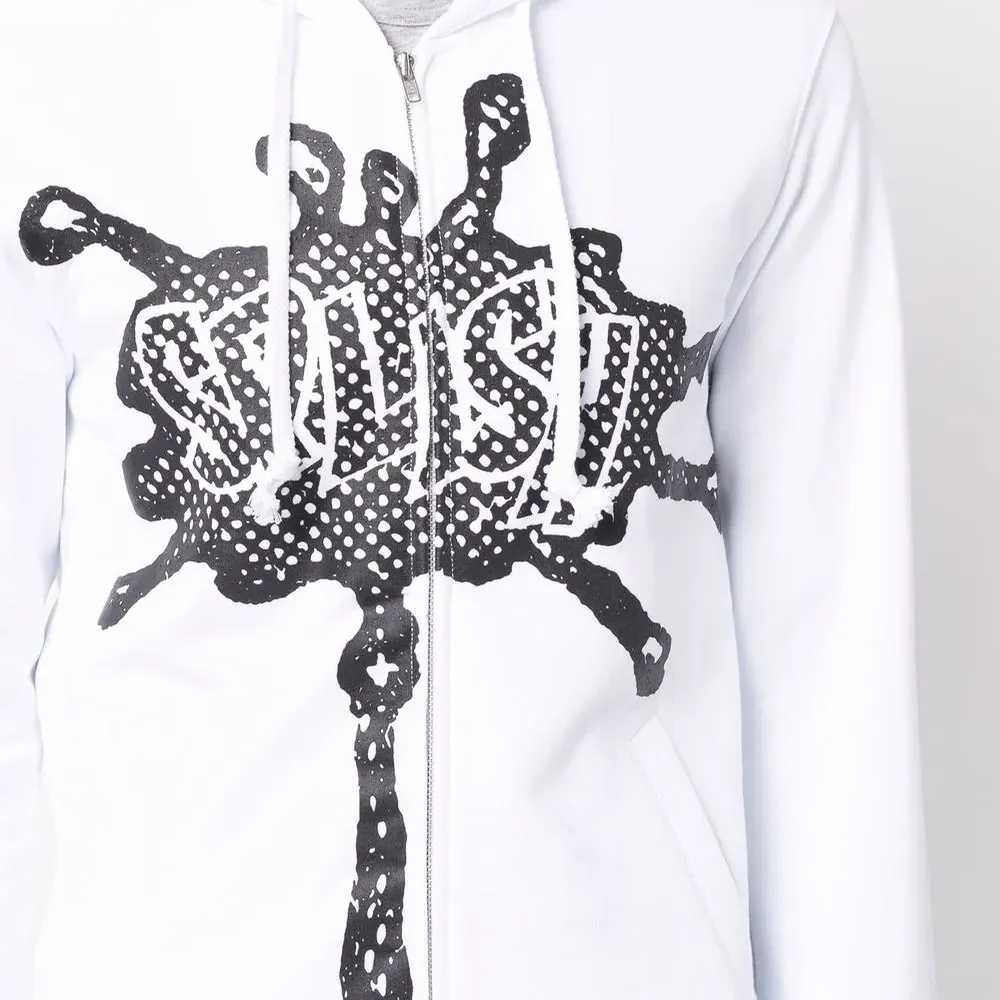 Худи с кулиской и графичным принтом