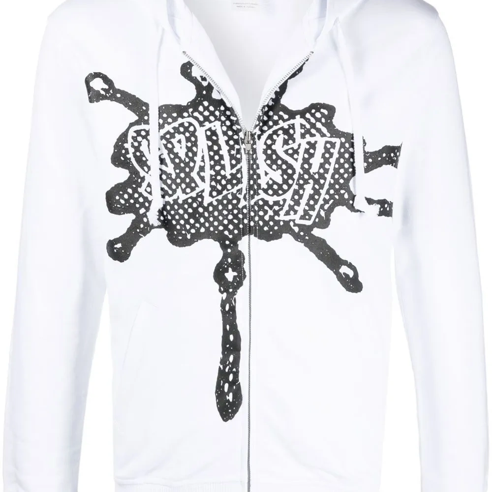 Худи с кулиской и графичным принтом