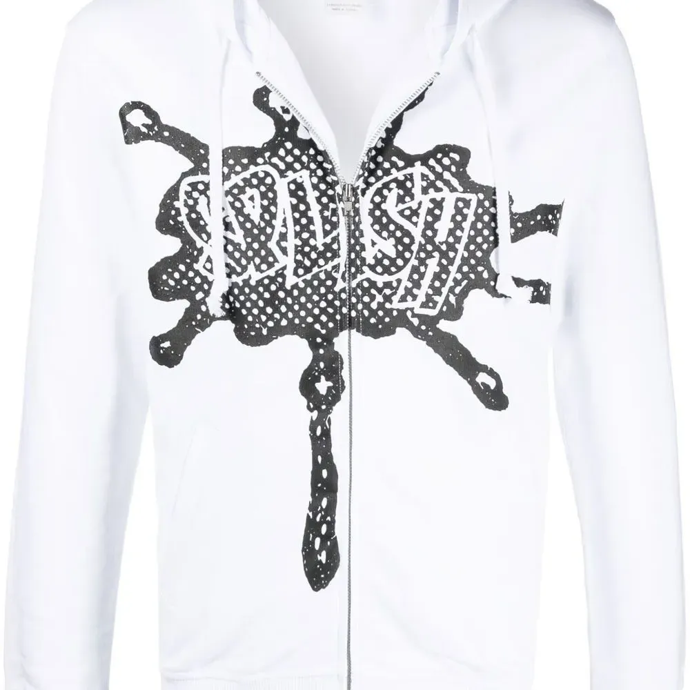 Худи с кулиской и графичным принтом