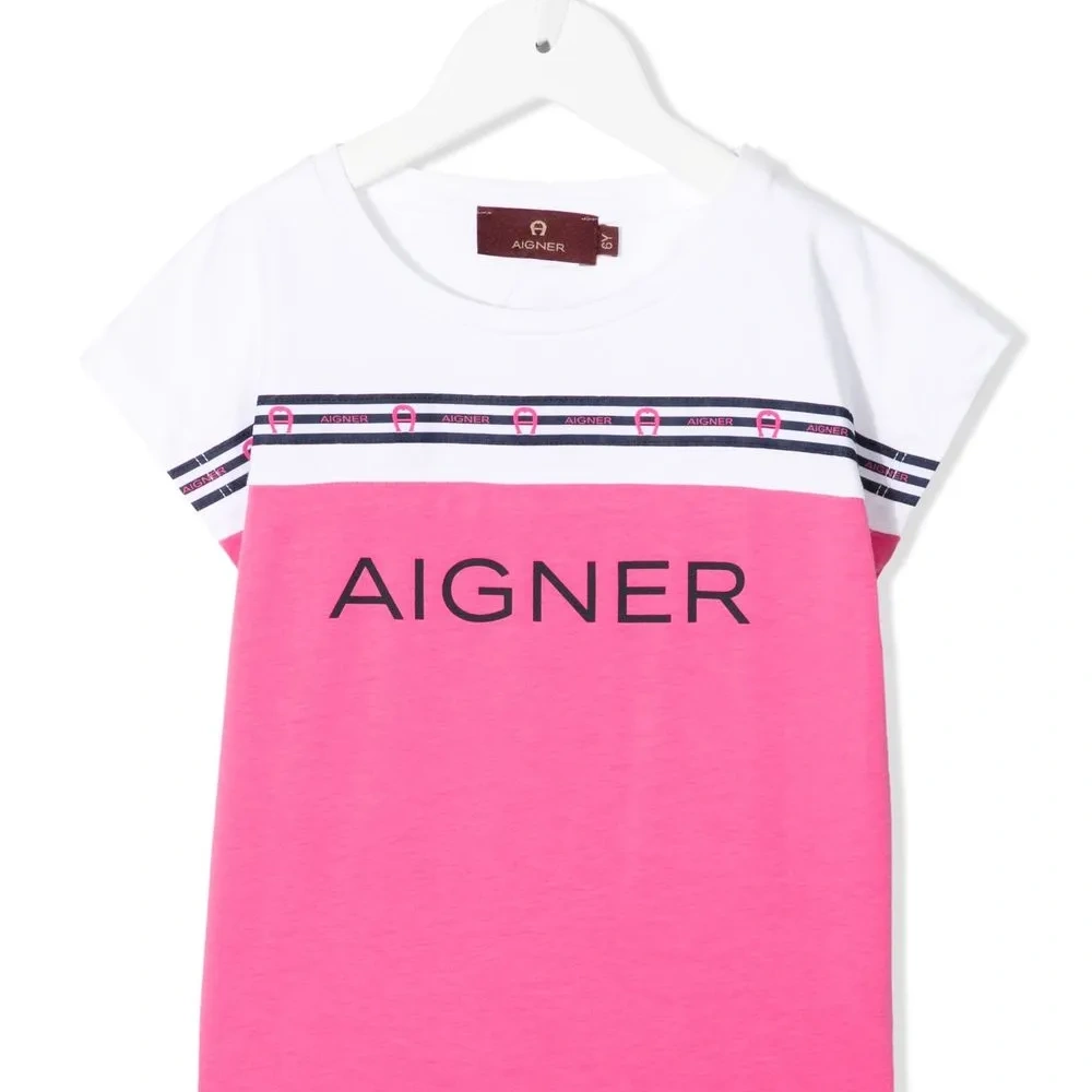 Футболка в стиле колор-блок с логотипом