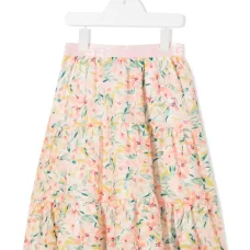 Юбка А-силуэта с цветочным принтом