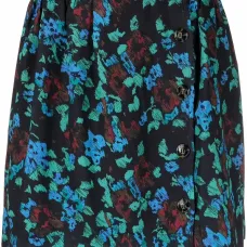 Юбка на пуговицах с цветочным принтом