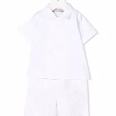 Комплект из рубашки и шорт в стиле колор-блок