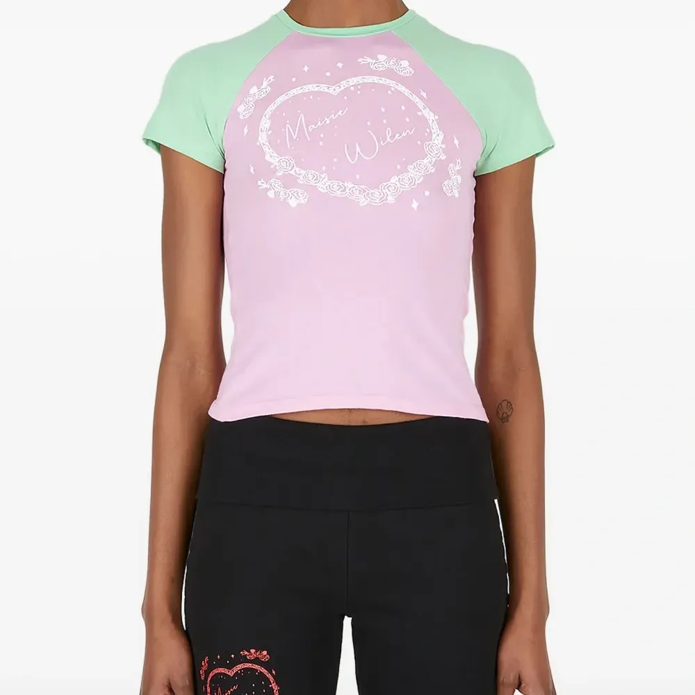 Топ с рукавами реглан и принтом Топ с рукавами реглан и принтом