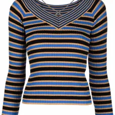 Полосатый джемпер в рубчик