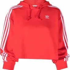 Укороченное худи с декором Trefoil