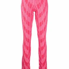 Расклешенные брюки вязки интарсия