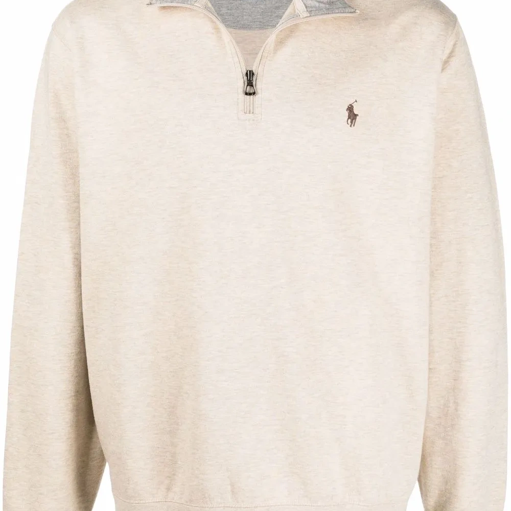 Пуловер на молнии с нашивкой-логотипом