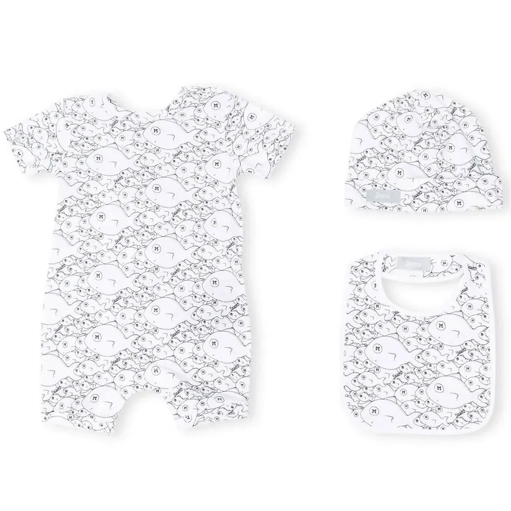 Комплект для новорожденного с принтом