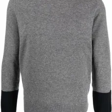 Шерстяной джемпер в двух тонах