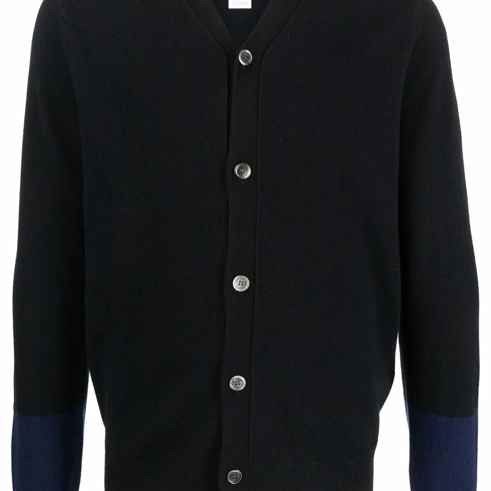 Шерстяной кардиган в двух тонах