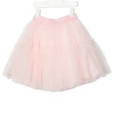 Юбка из тюля с логотипом на поясе