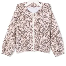 Худи на молнии с леопардовым принтом