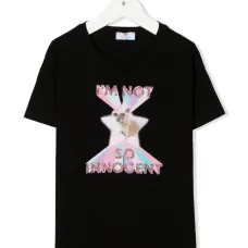 Футболка с надписью и блестками