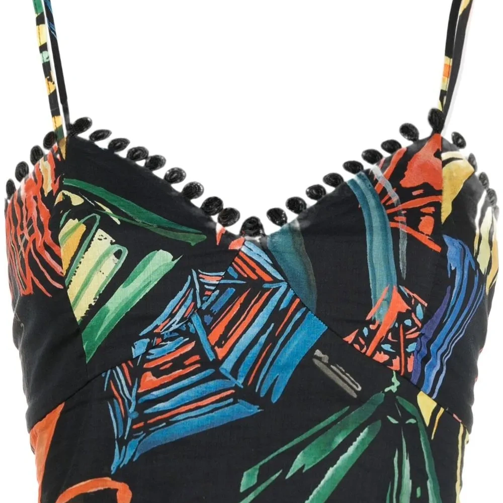 Укороченный топ с принтом