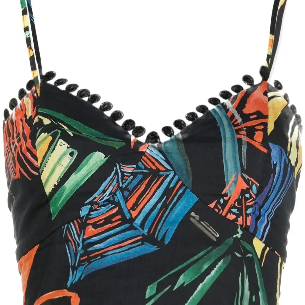 Укороченный топ с принтом