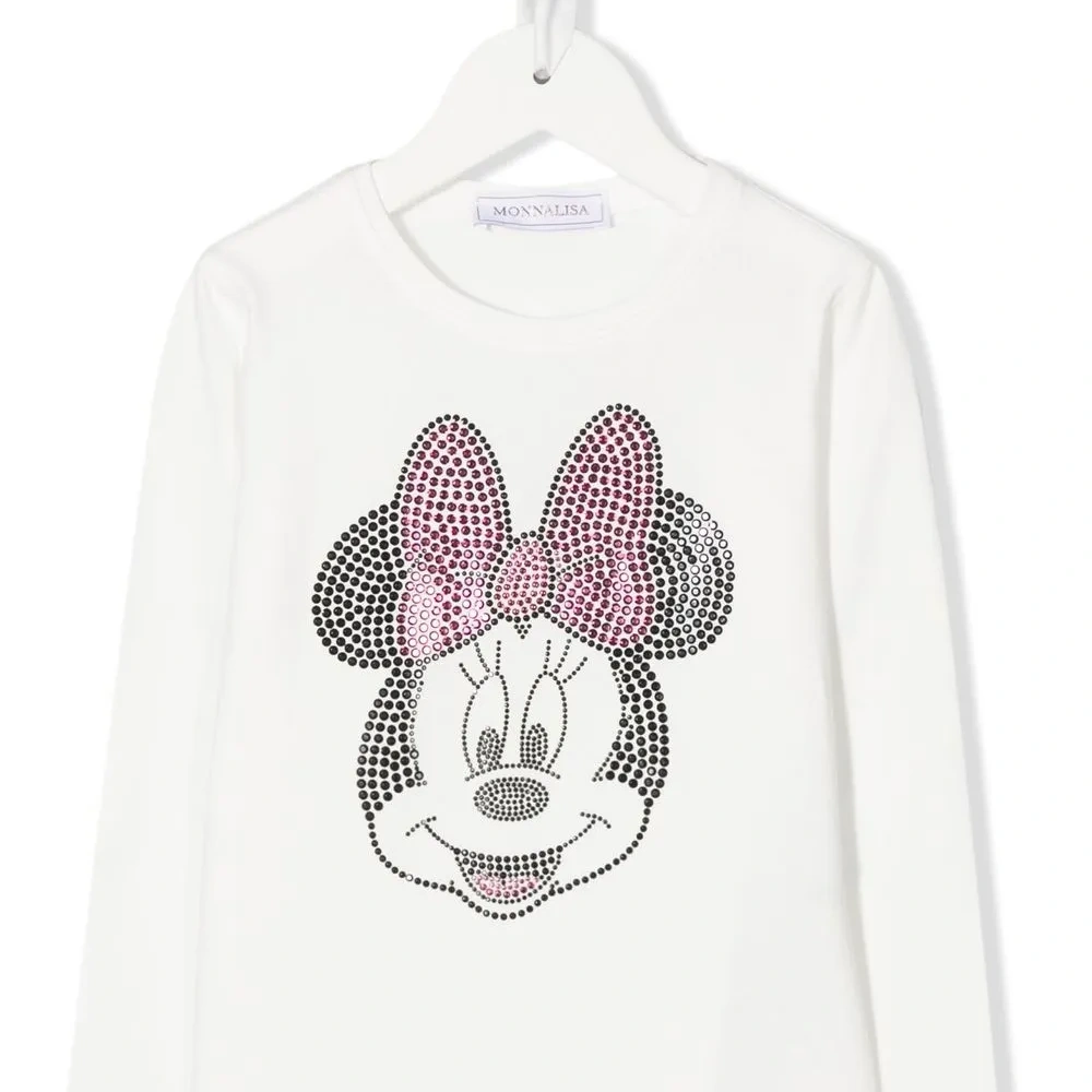 Футболка с узором и стразами