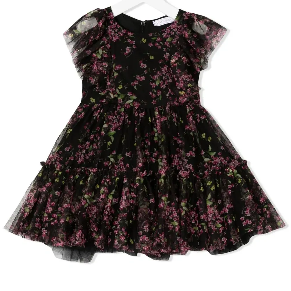 платье из тюля с цветочным принтом