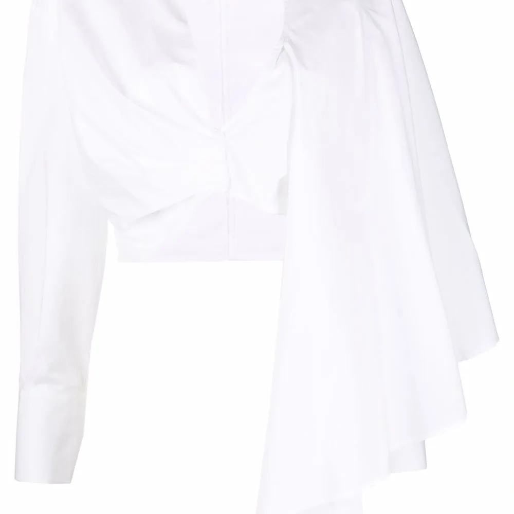 Укороченный топ со сборками