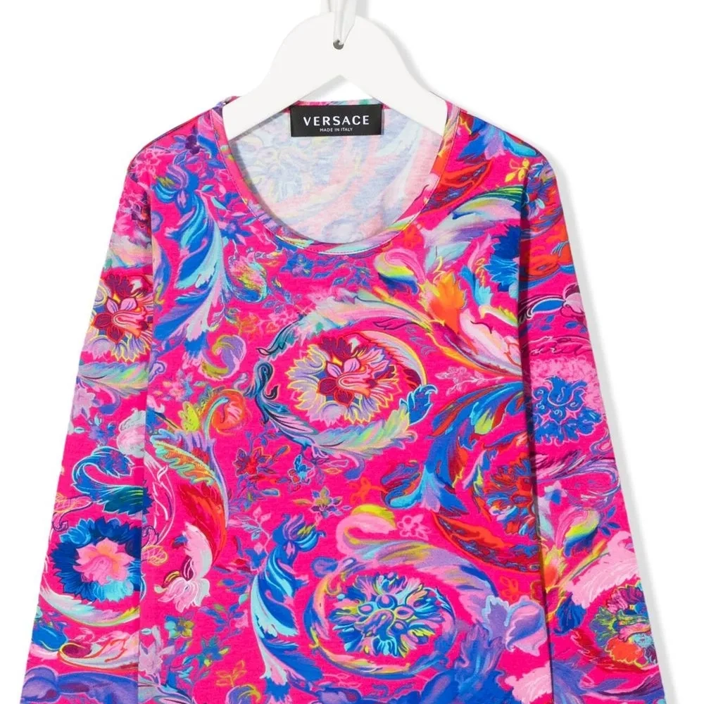 Топ с длинными рукавами и графичным принтом