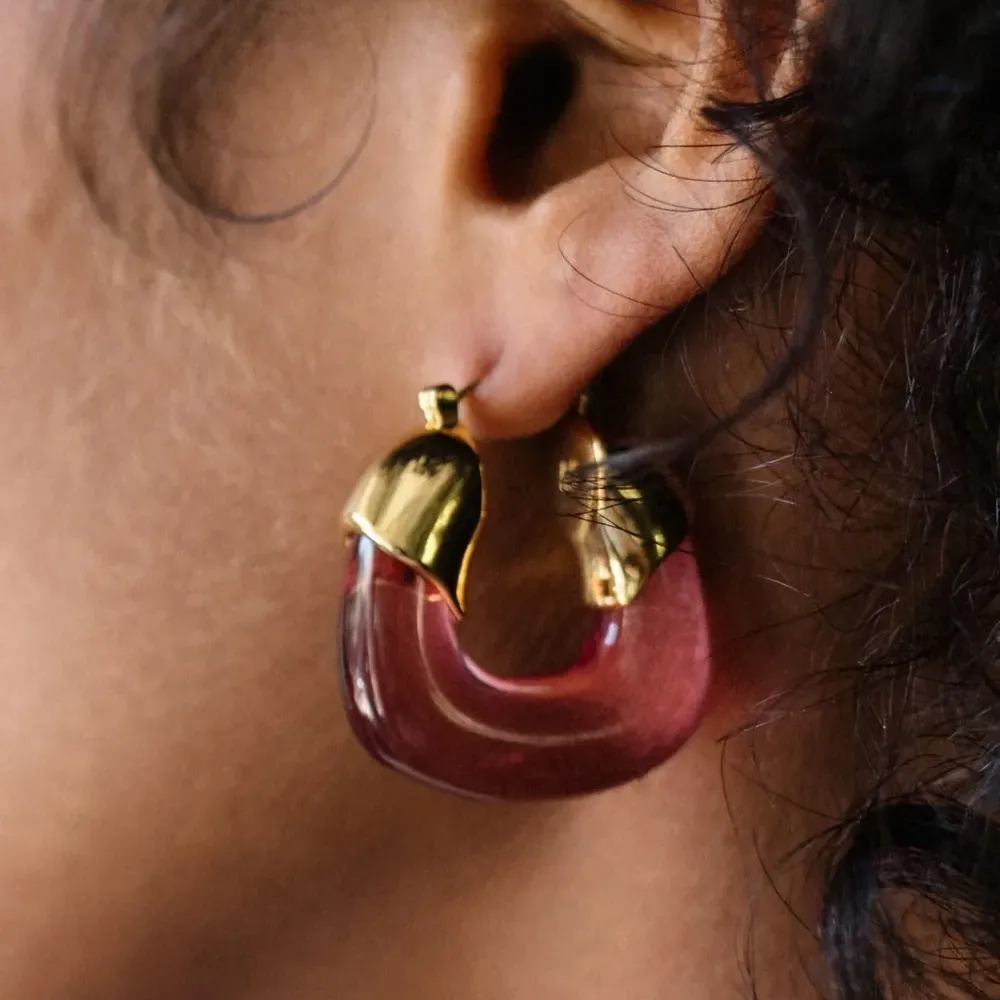 Органические серьги-кольца Flamingo Органические серьги-кольца Flamingo