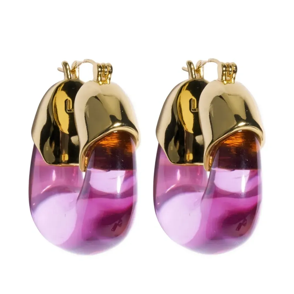 Органические серьги-кольца Flamingo Органические серьги-кольца Flamingo