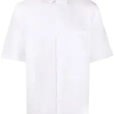 Льняная рубашка с короткими рукавами