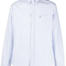 Полосатая рубашка Bloomsbury с нашивкой-логотипом Полосатая рубашка Bloomsbury с нашивкой-логотипом