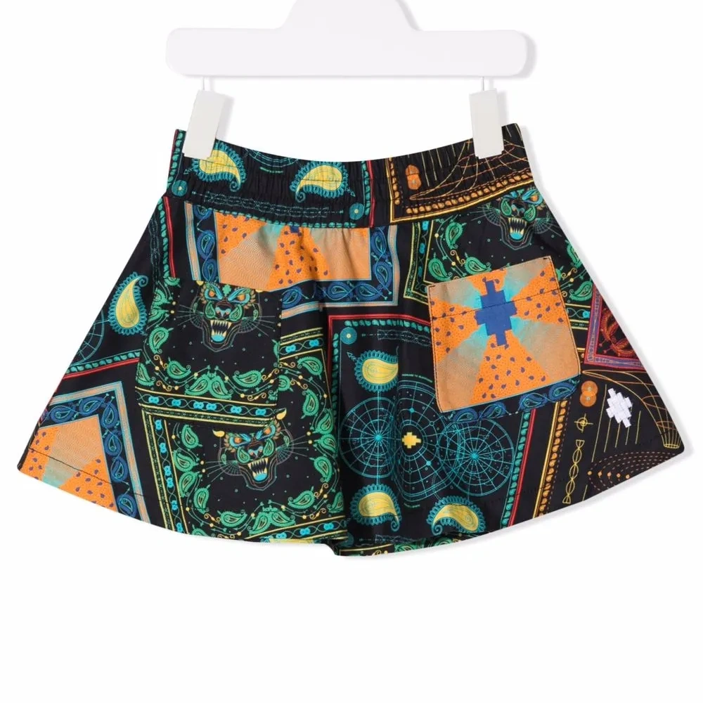 Расклешенная юбка мини с принтом