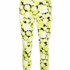 Легинсы с цветочным принтом и завышенной талией