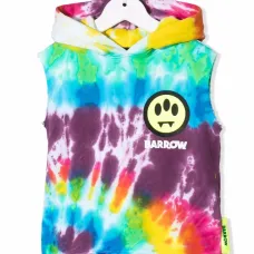 Худи без рукавов с принтом тай-дай