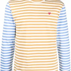 Футболка в полоску с вышитым логотипом