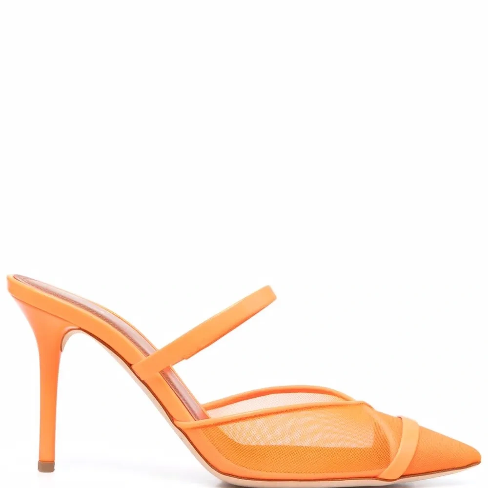 Сетчатые мюли с заостренным носком