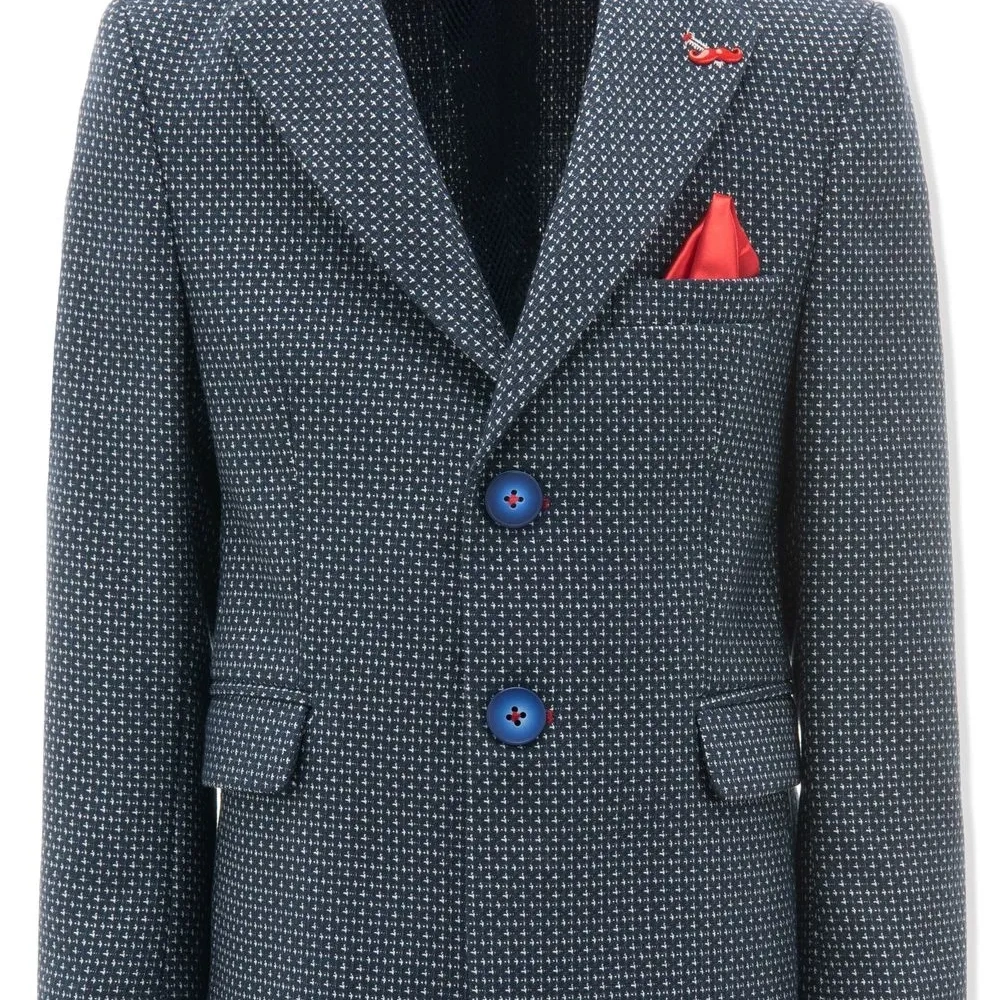 Пиджак строгого кроя с вышивкой