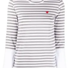 Полосатая футболка с длинными рукавами