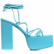 Босоножки на платформе с завязками