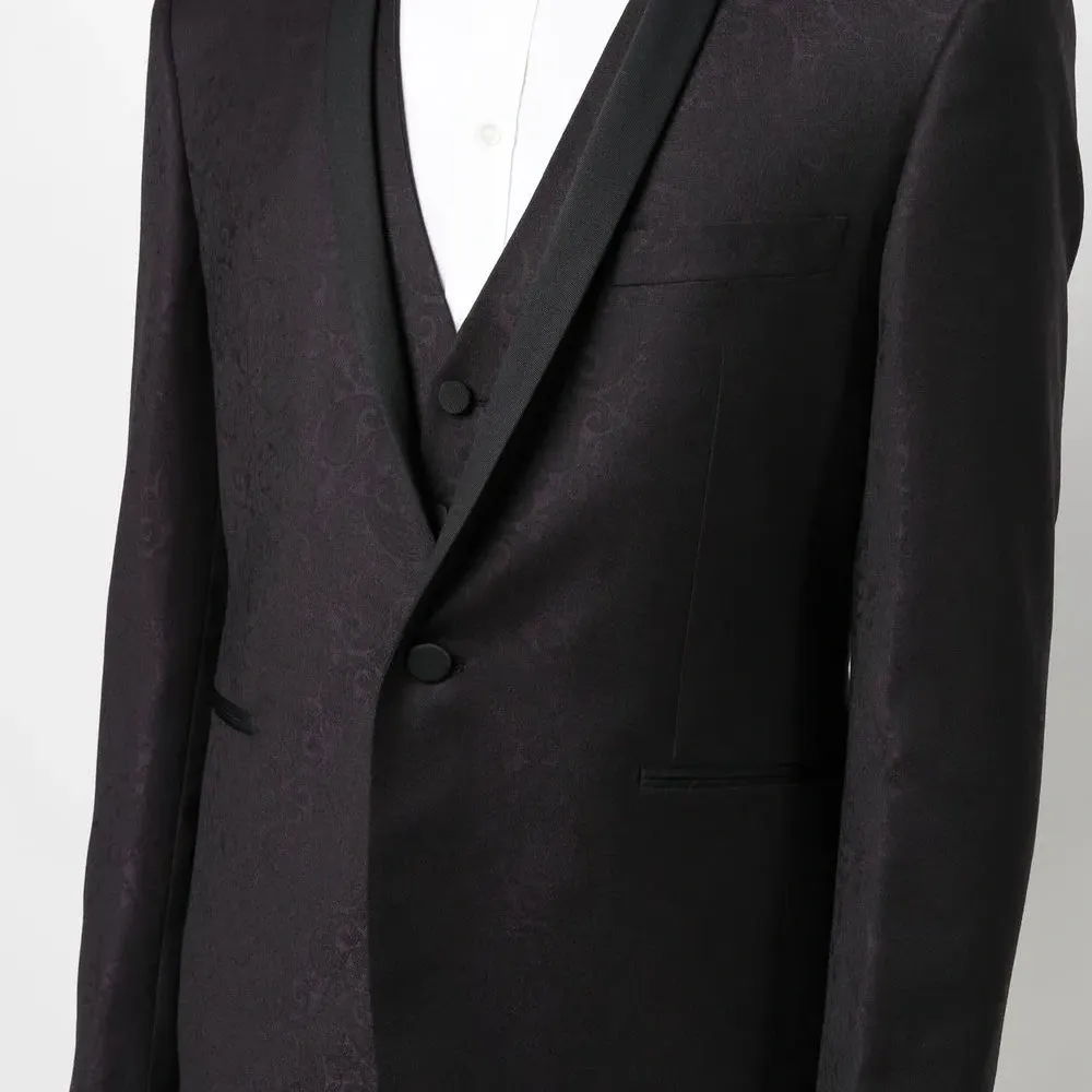 Однобортный пиджак с узором пейсли