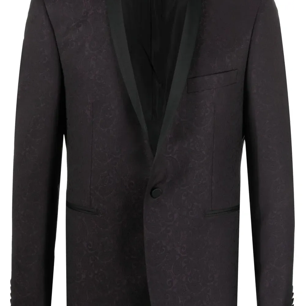 Однобортный пиджак с узором пейсли