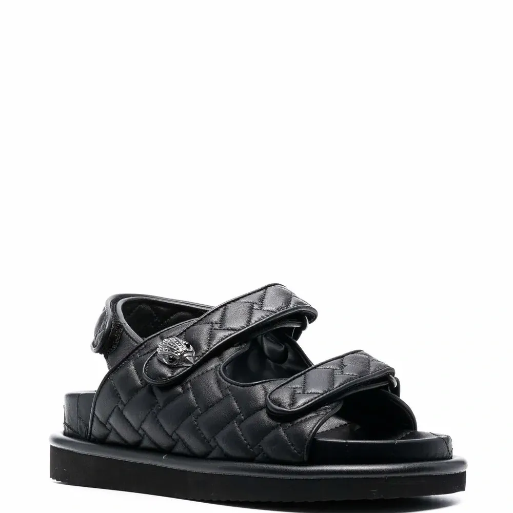 Стеганые сандалии на липучках