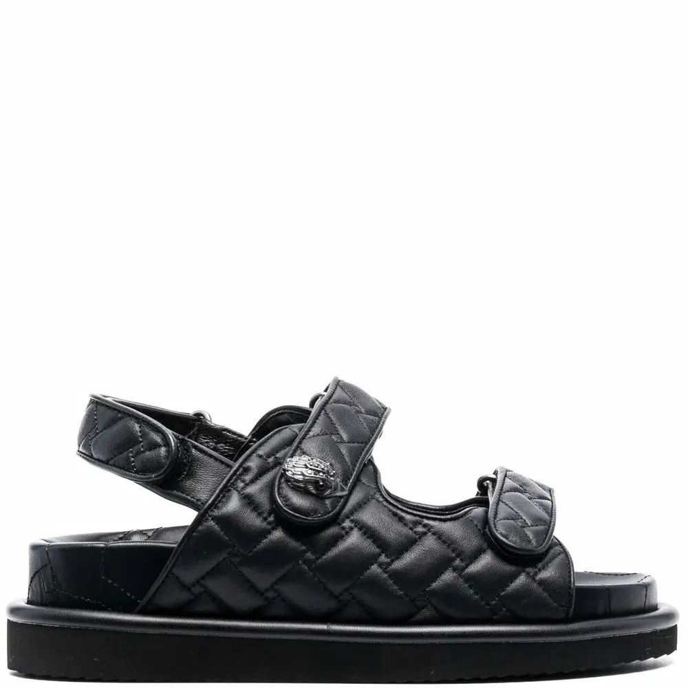 Стеганые сандалии на липучках