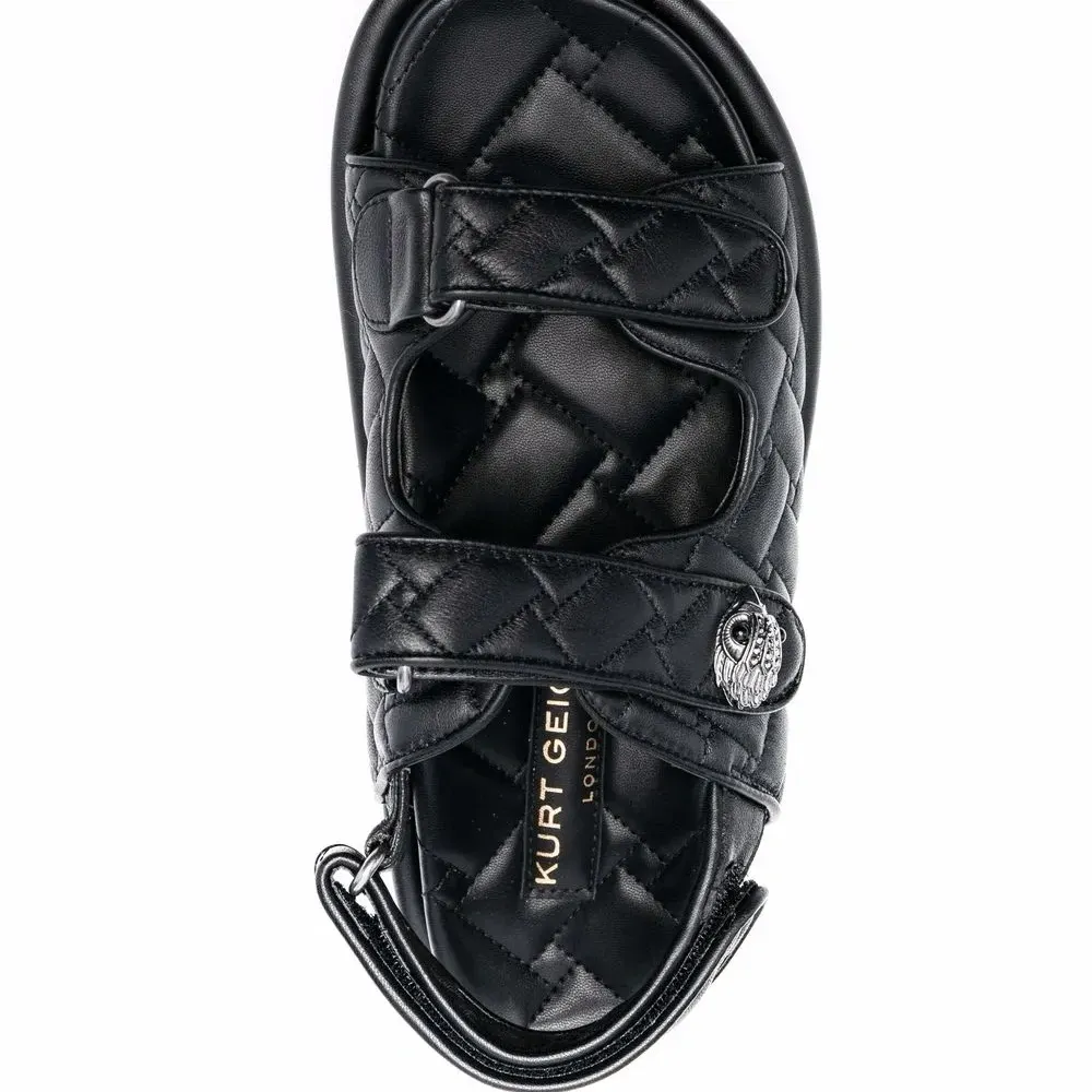 Стеганые сандалии на липучках