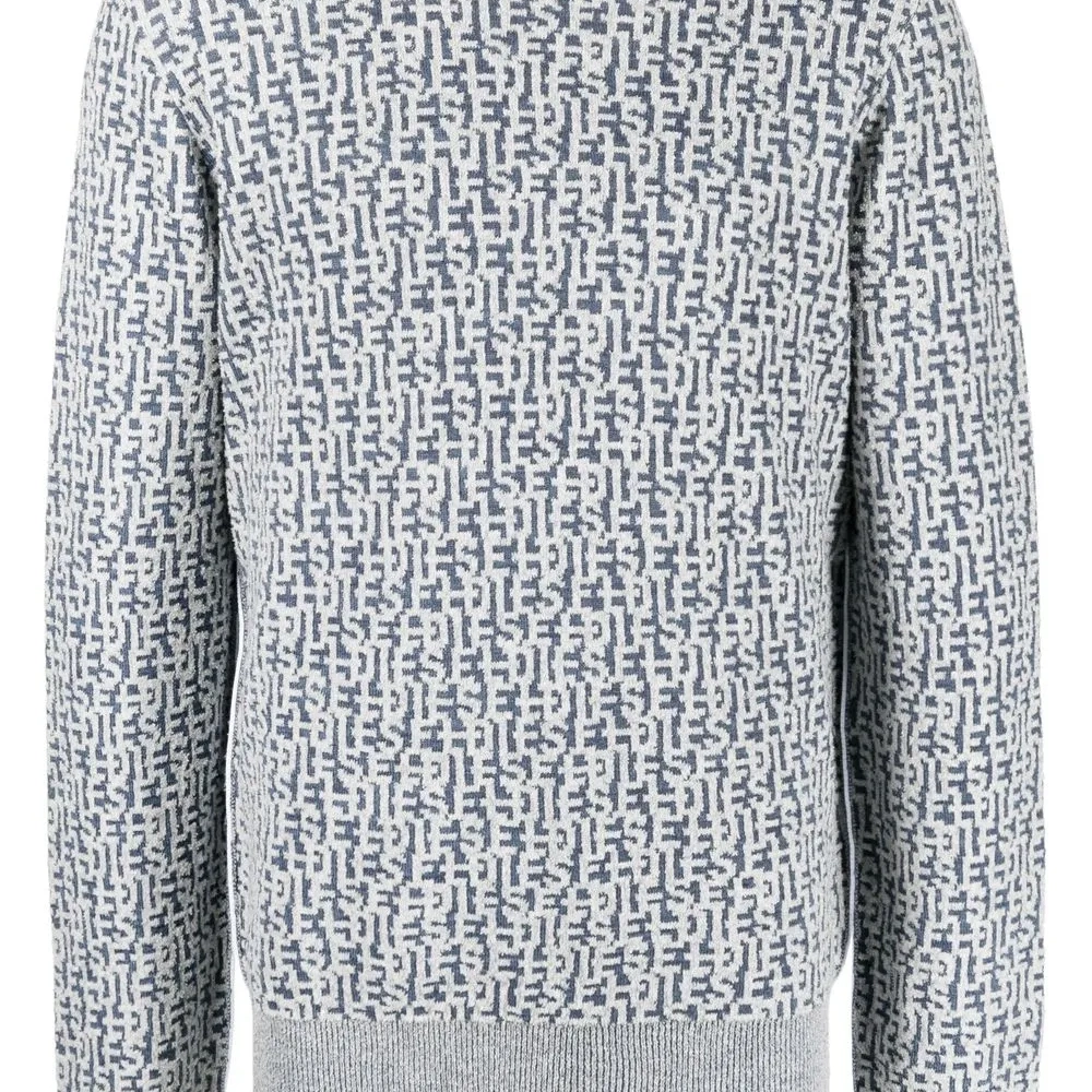 Джемпер с жаккардовым логотипом