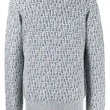 Джемпер с жаккардовым логотипом