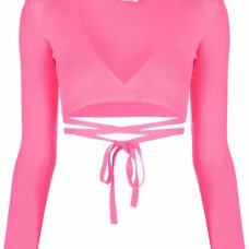 Укороченный топ со шнуровкой