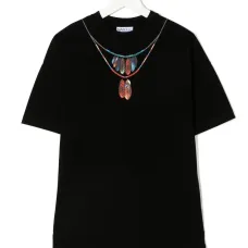 Платье с бахромой и принтом